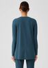 Stretch Jersey Knit Crew Neck Long Top