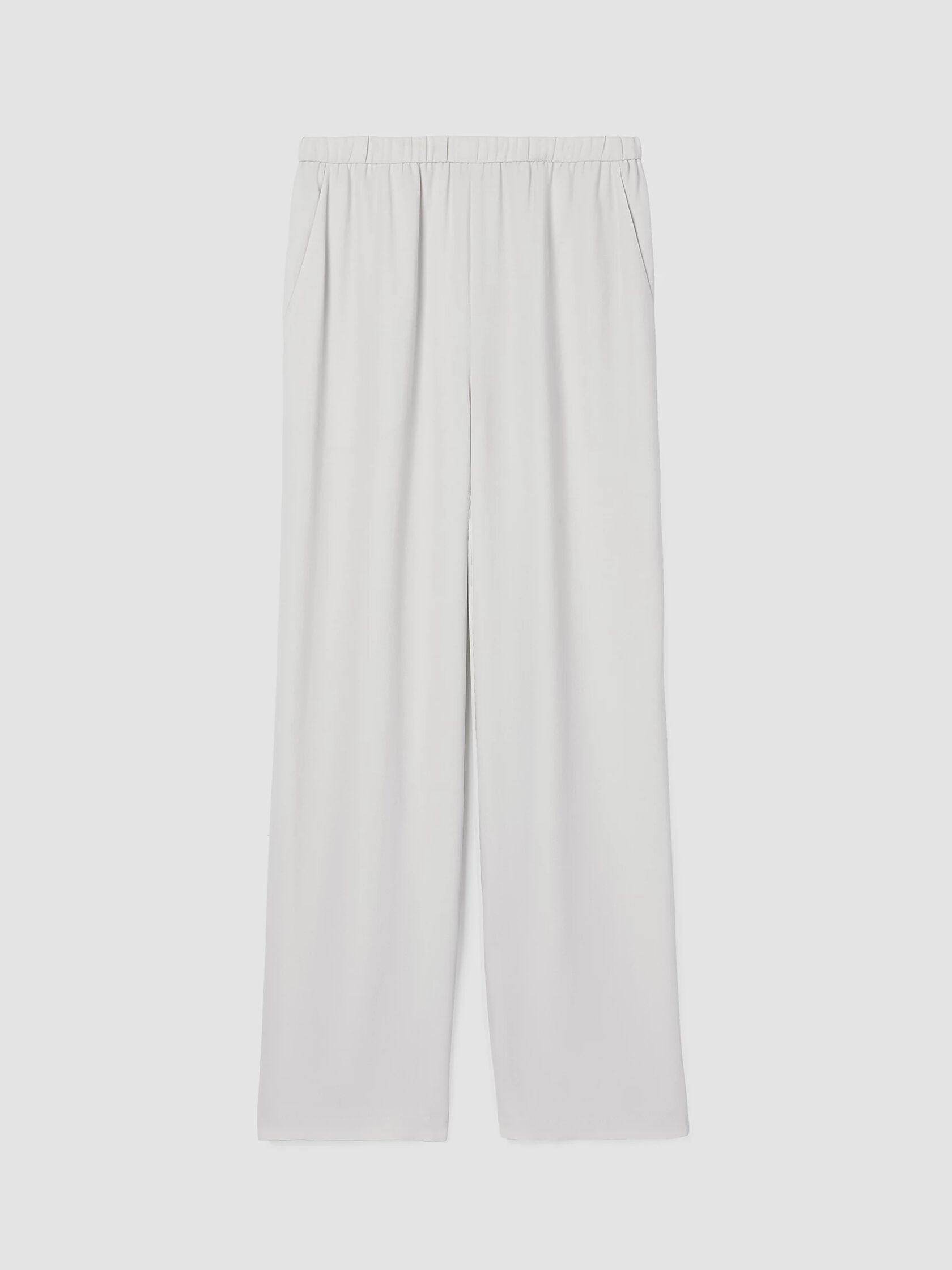 System Silk Georgette Straight Ankle Pant