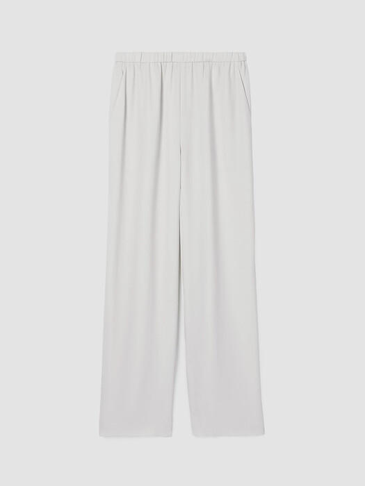 System Silk Georgette Straight Ankle Pant