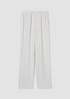 System Silk Georgette Straight Ankle Pant