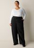 Organic Cotton Stretch Rib V-Neck Top