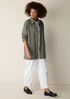 Garment-Dyed Utility Cotton Classic Collar Long Jacket
