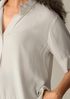 Silk Georgette Crepe Split Neck Top