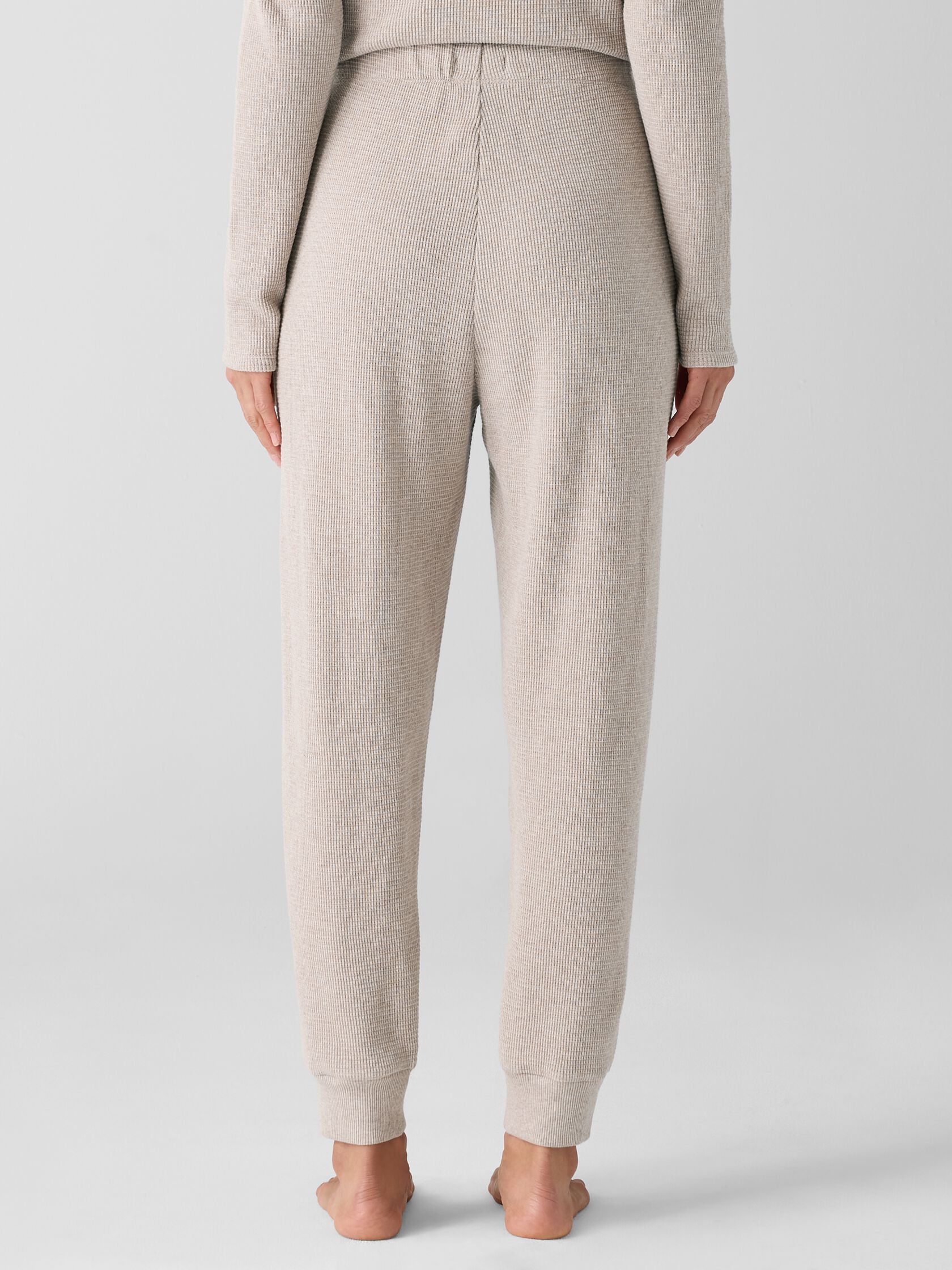 Mélange Organic Cotton Waffle Jogger Sleep Pant