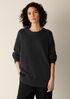 Cotton & Recycled Cashmere Crew Neck Long Top
