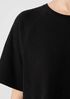 Organic Cotton Slubby Rib Knit Elbow-Sleeve Top