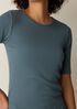 Organic Cotton Stretch Rib Crew Neck Tee