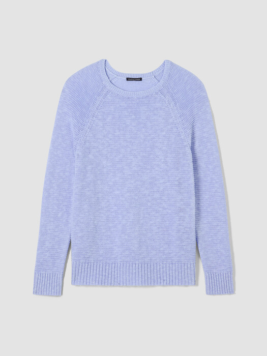 Organic Linen Cotton Slub Crew Neck Top