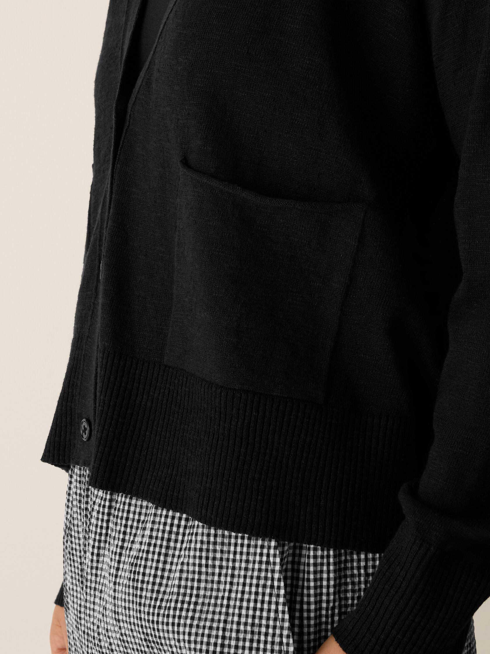 Organic Linen Cotton Slub Slouchy Cardigan