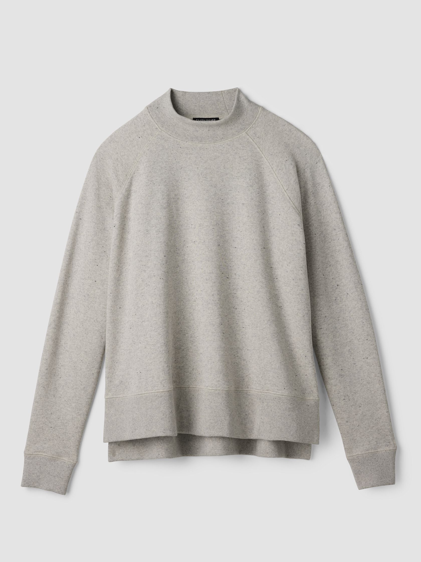 Heathered Fleece High Neck Top