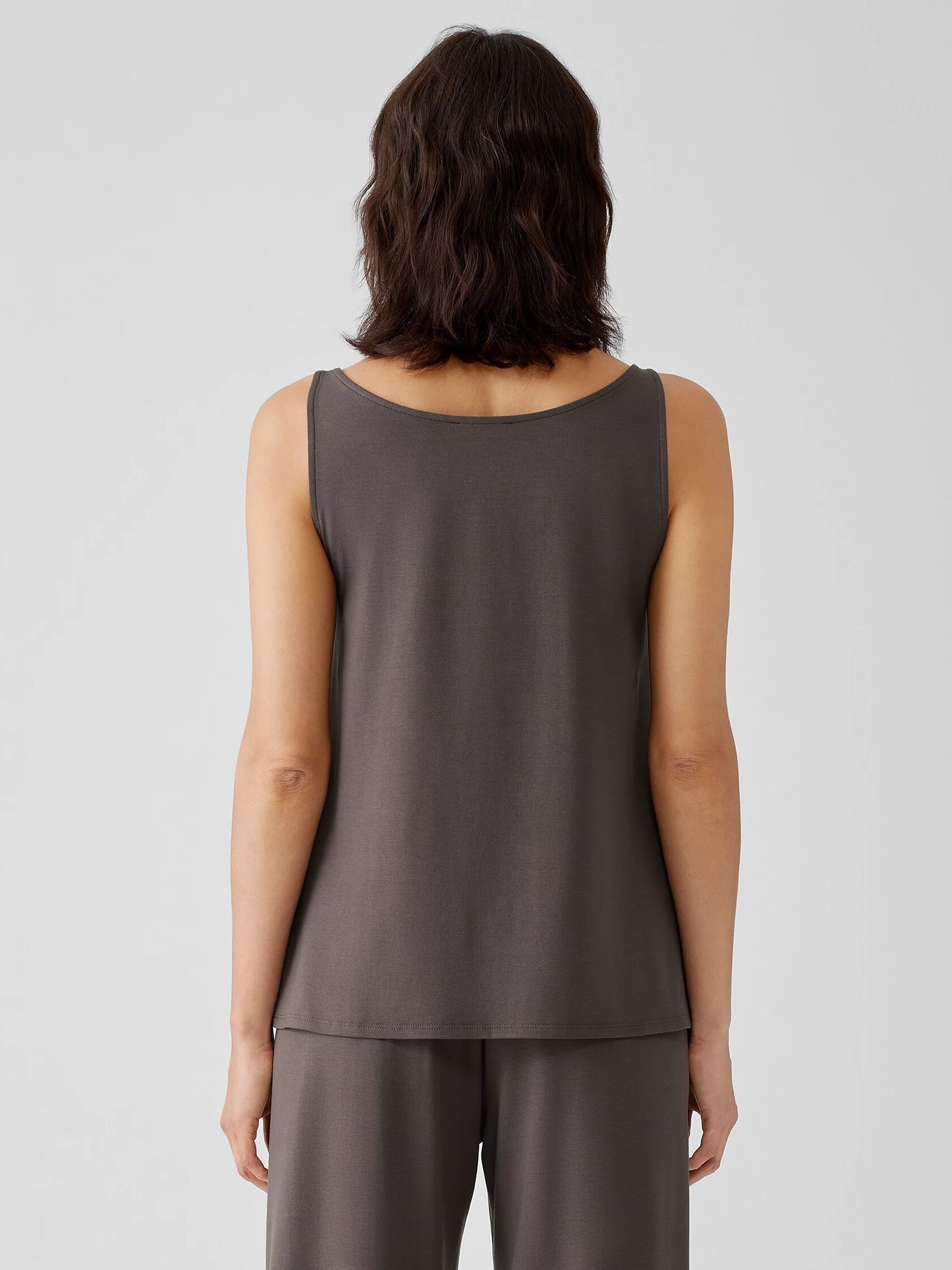 Stretch Jersey Knit Scoop Neck Tank