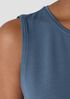 Stretch Jersey Knit Jewel Neck Tank