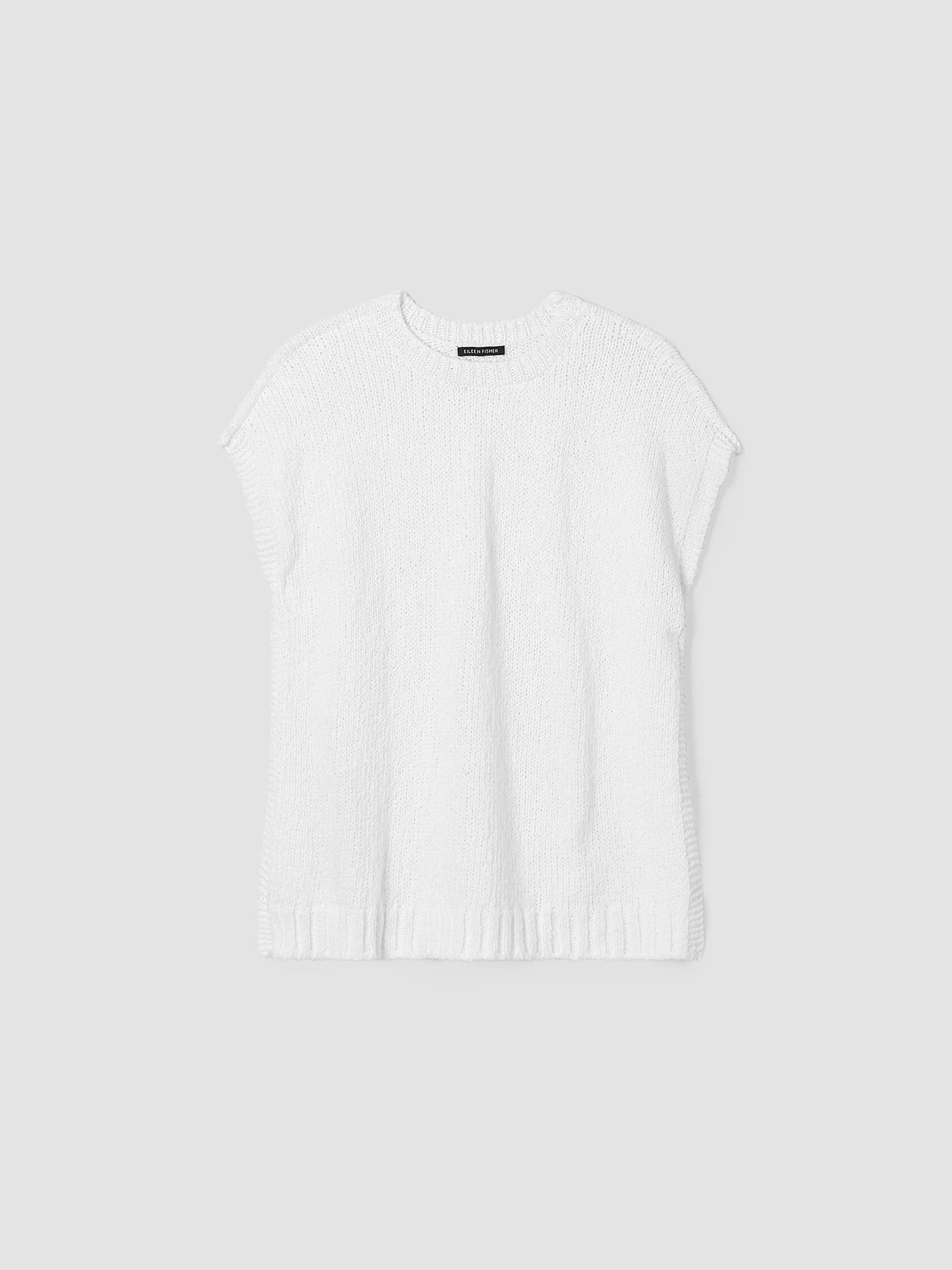 Peruvian Organic Cotton Crimp Crew Neck Top