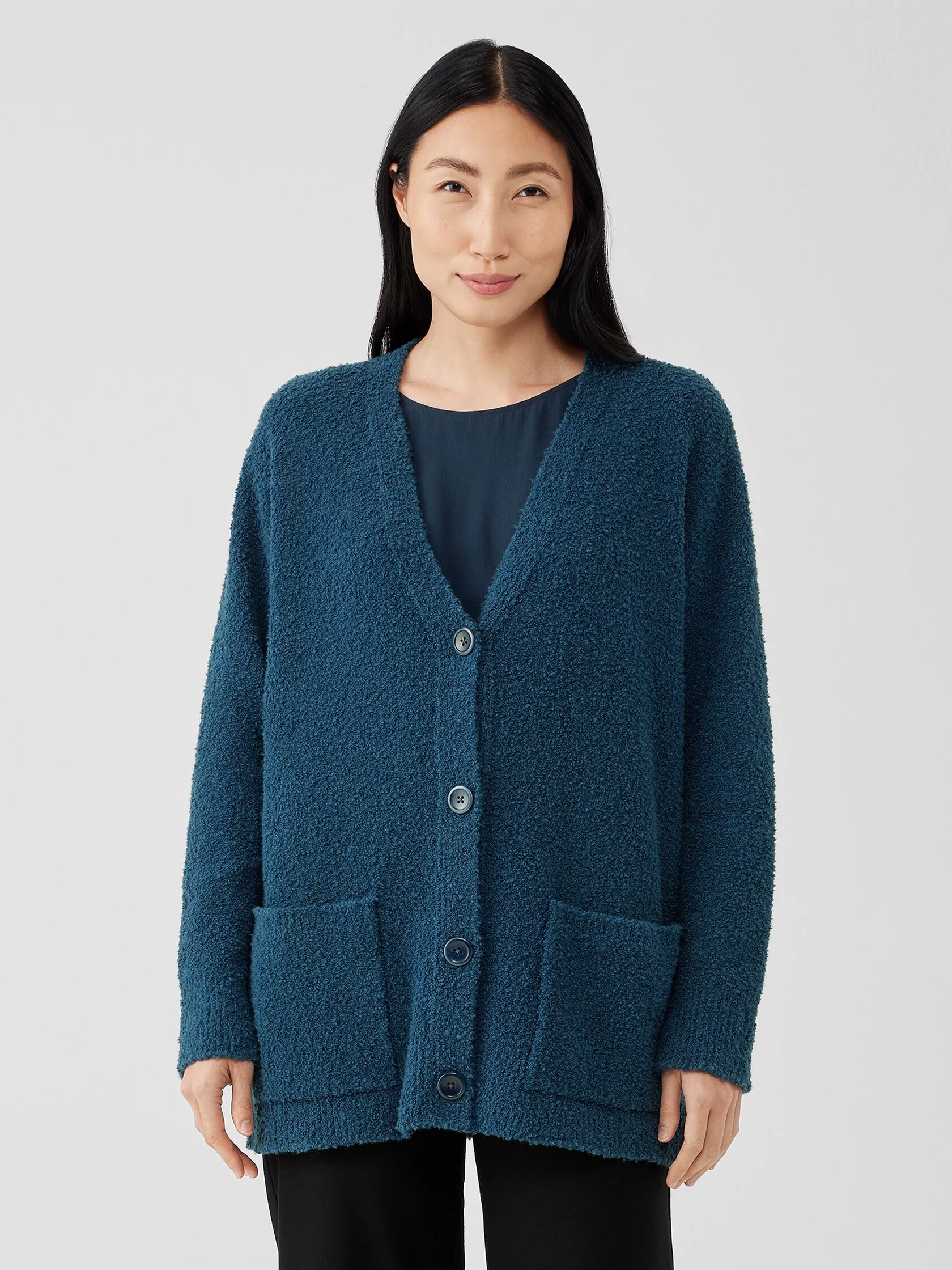 Cotton Boucle Cardigan