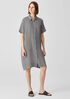Puckered Organic Linen Shirtdress