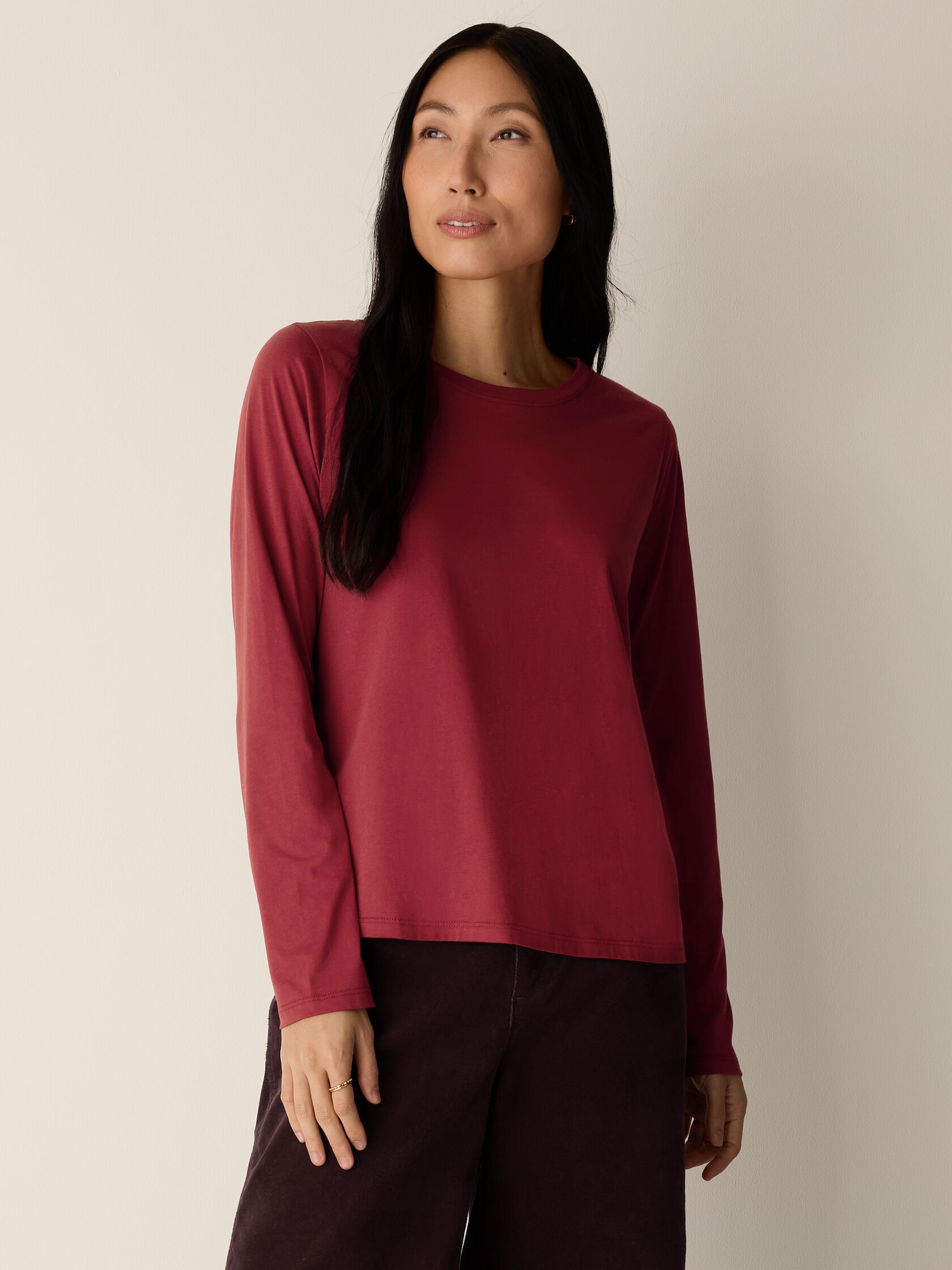 Organic Pima Cotton Jersey Long-Sleeve Tee