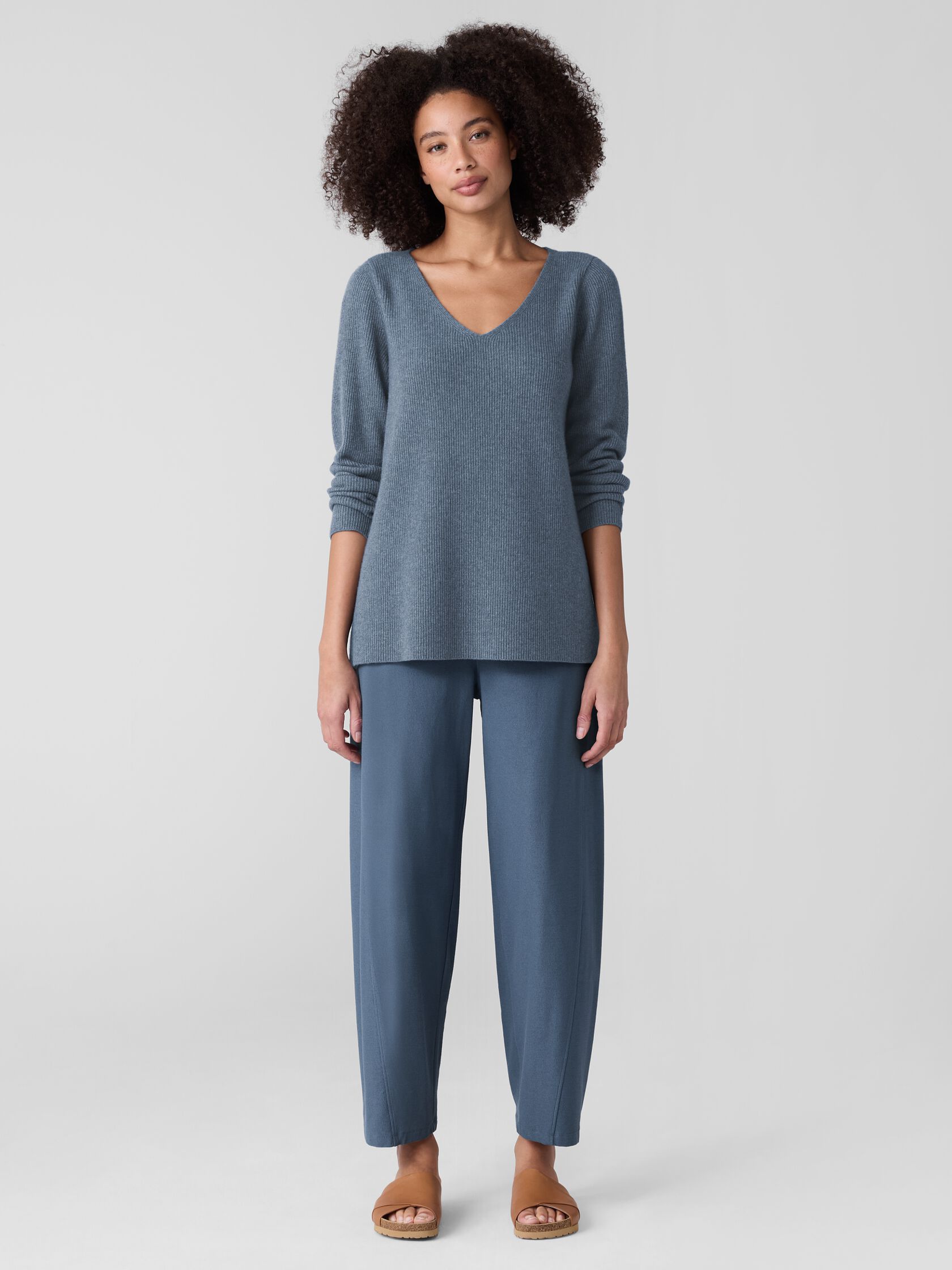 Washable Stretch Crepe Lantern Pant