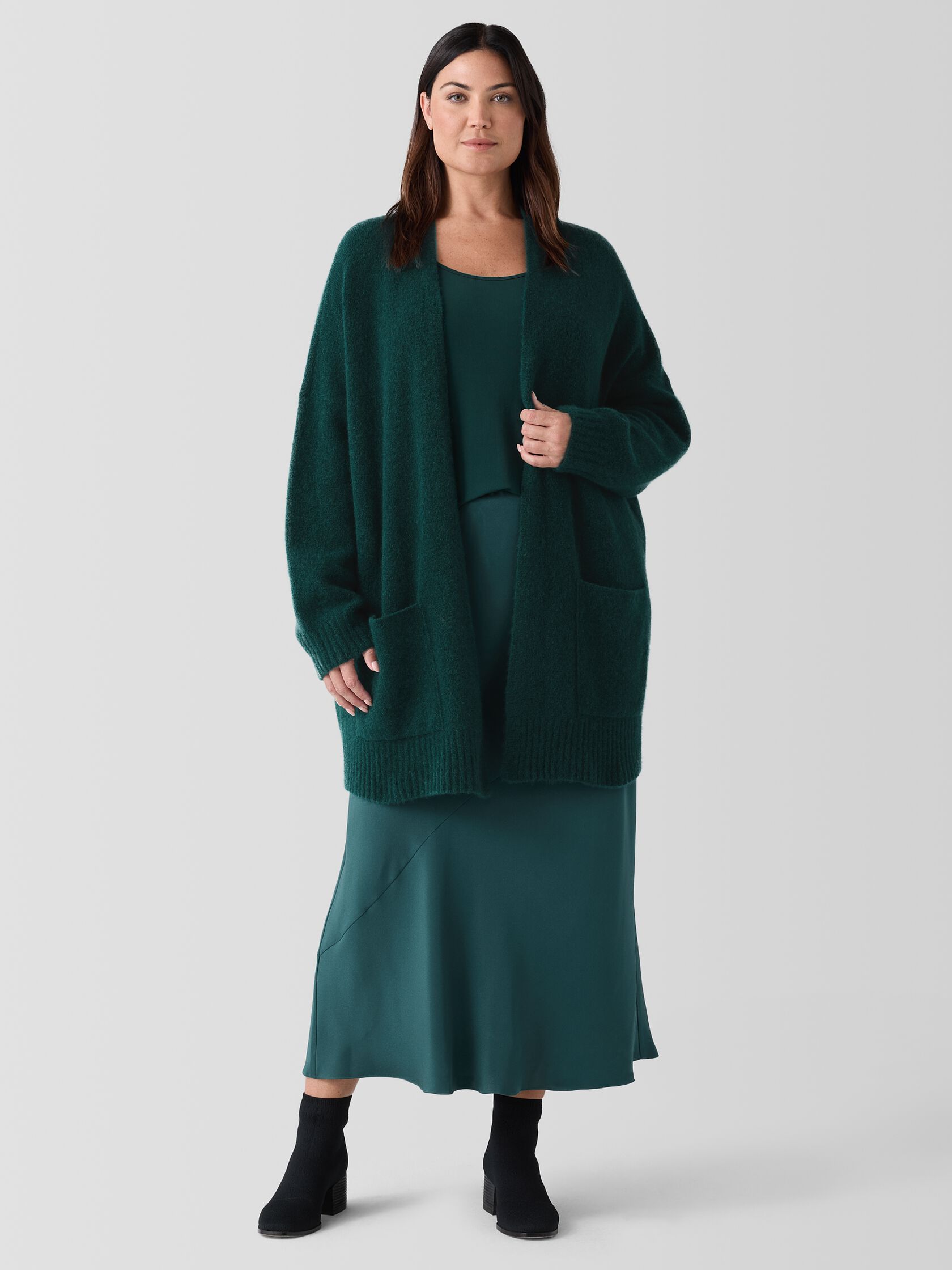 Silk Double Crepe Bias Skirt