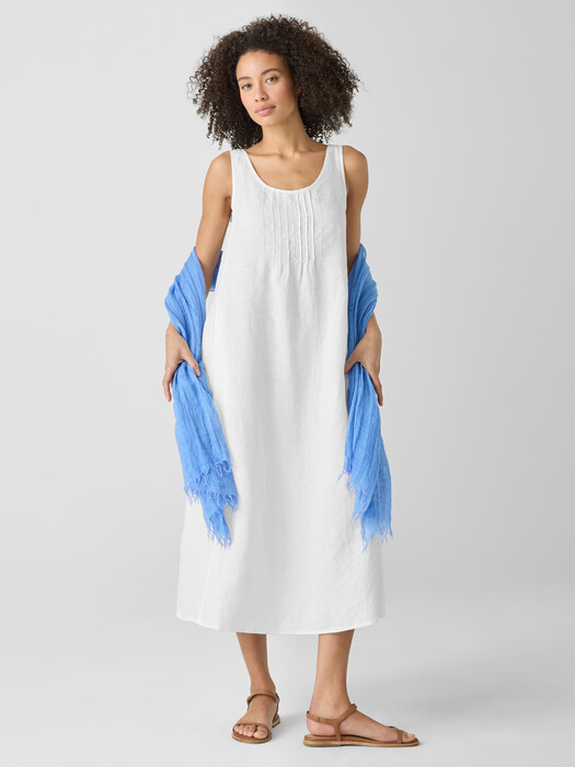 Organic Linen Scoop Neck Dress