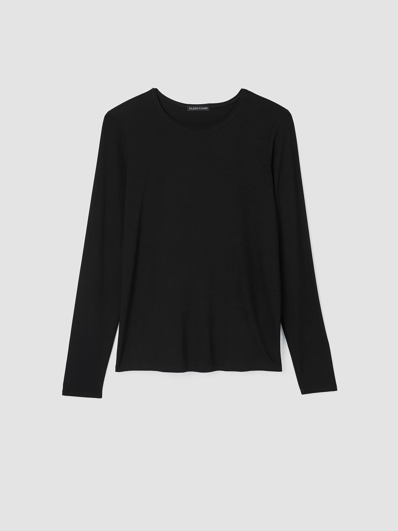 System Lightweight Viscose Jersey Crew Neck Top