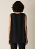 Silk Georgette Crepe Ballet Neck Long Tank