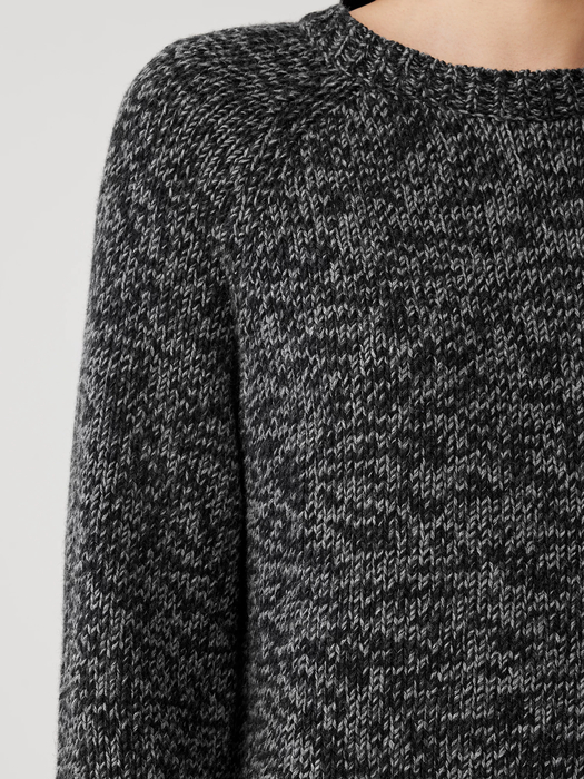 Plaited Cotton and Recycled Cashmere Sweater