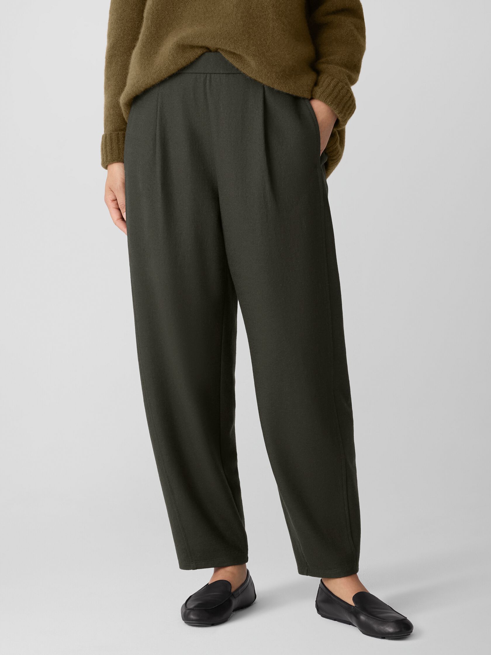 Felted Wool Jersey Lantern Pant in Regenerative Wool