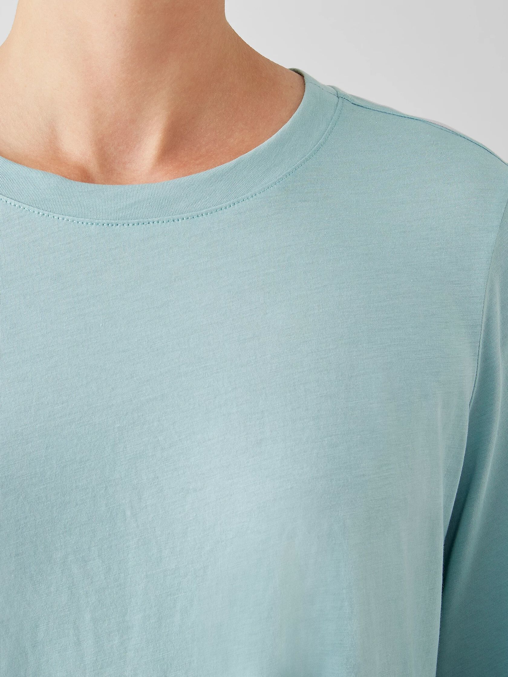 Organic Cotton Easy Jersey Crew Neck Top