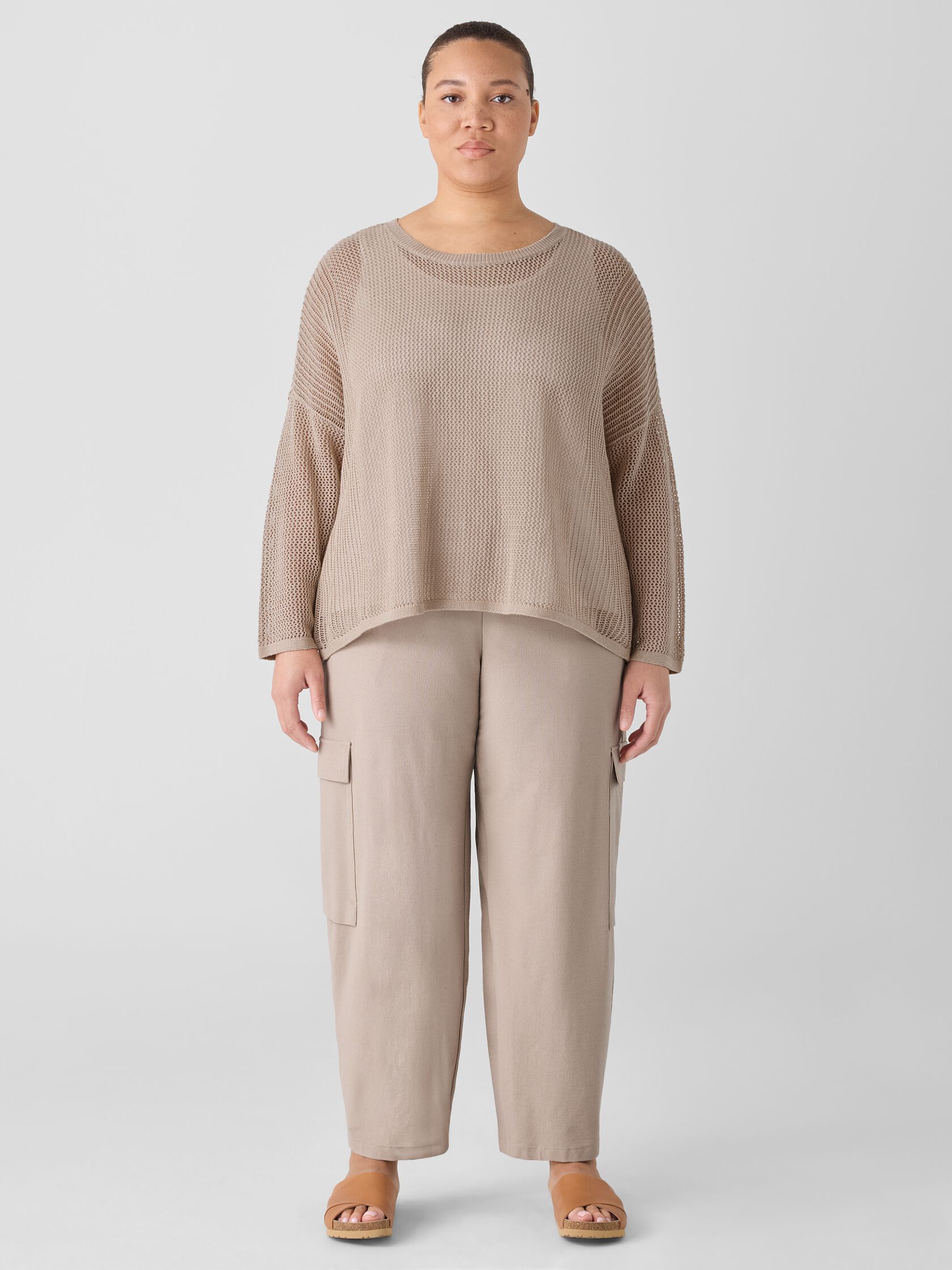 Washable Stretch Crepe Cargo Pant