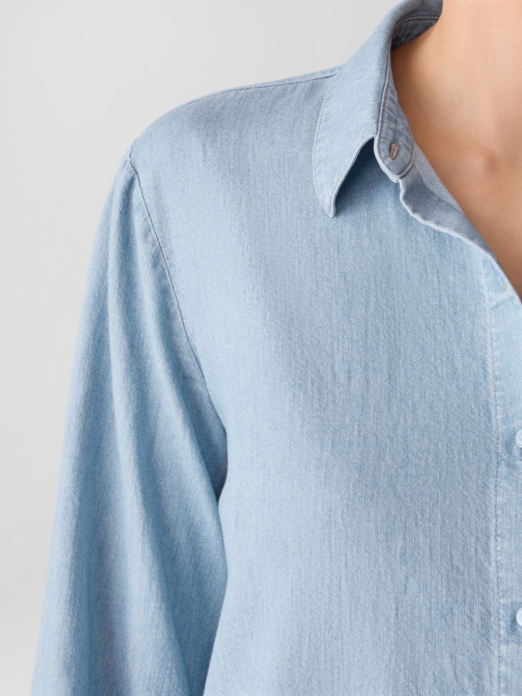 Airy Organic Cotton Twill Classic Collar Shirt