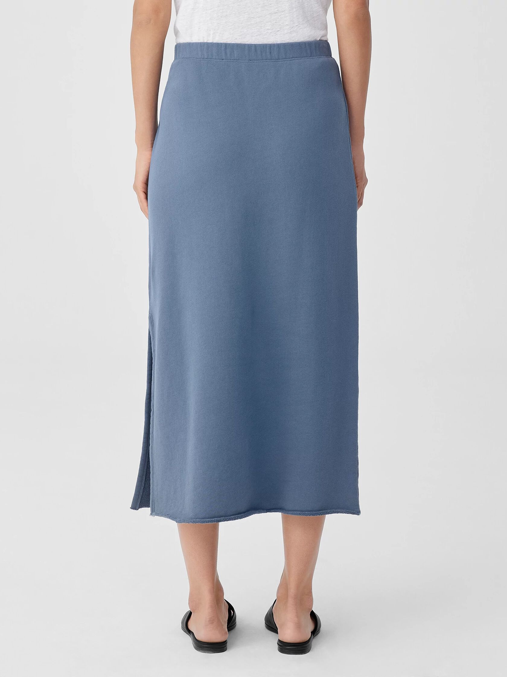 Organic Cotton French Terry A-Line Skirt | EILEEN FISHER