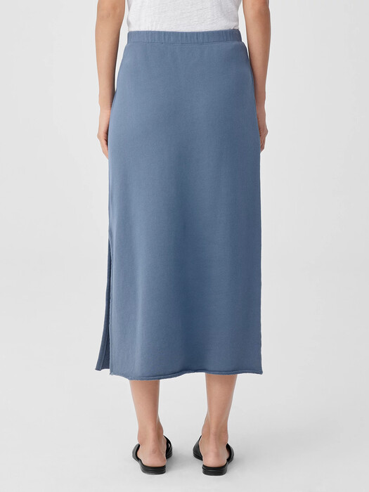 Organic Cotton French Terry A-Line Skirt