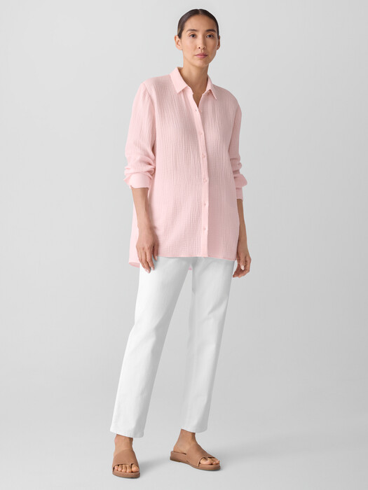 Organic Cotton Lofty Gauze Classic Collar Shirt
