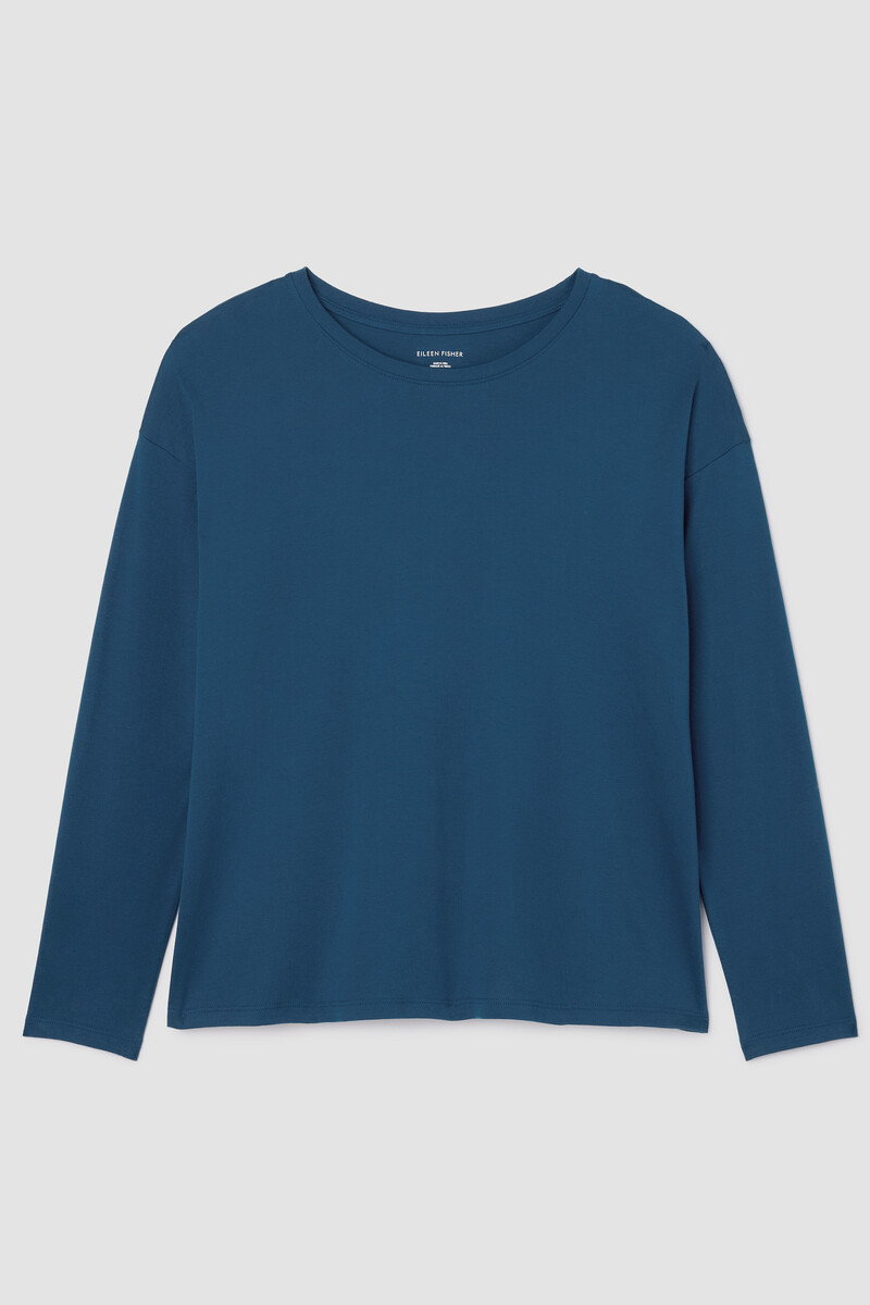 Organic Cotton Interlock Jewel Neck Sleep Top Organic Cotton Interlock Jewel Neck Sleep Top