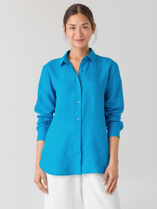 Organic Handkerchief Linen Classic Collar Shirt