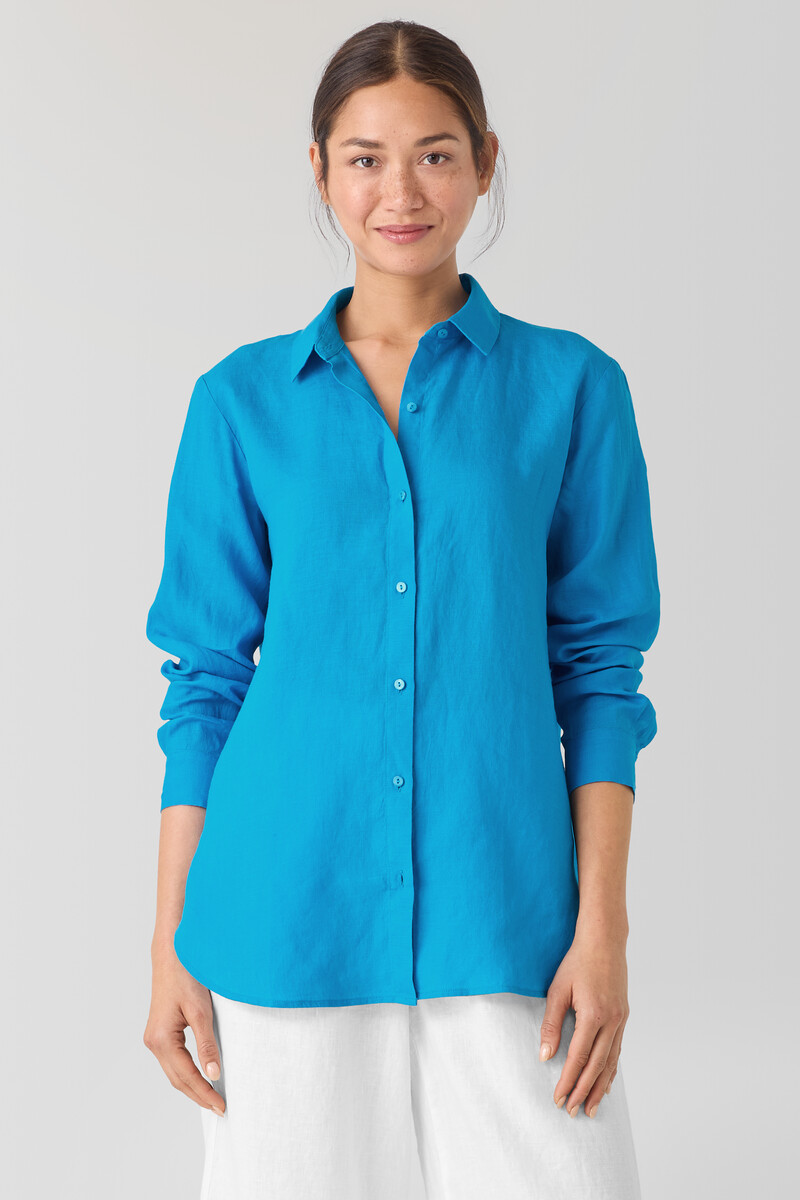 Organic Handkerchief Linen Classic Collar Shirt Organic Handkerchief Linen Classic Collar Shirt