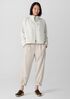 Lightweight Boiled Wool Stand Collar Jacket in Regenerative Wool