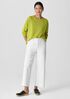 Organic Linen Cotton Cord Crew Neck Top