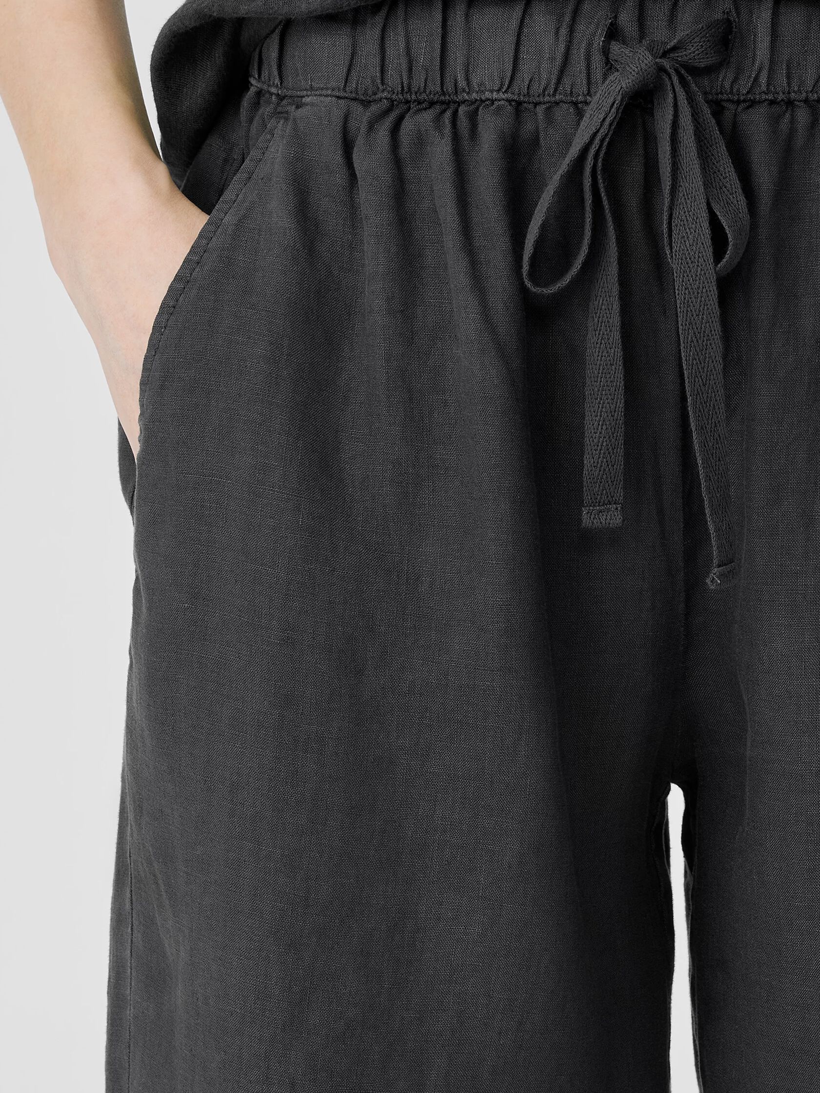 Garment-Dyed Organic Linen Shorts