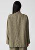 Washed Organic Linen Delave Stand Collar Jacket