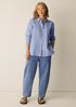 Striped Organic Cotton Poplin Classic Collar Shirt