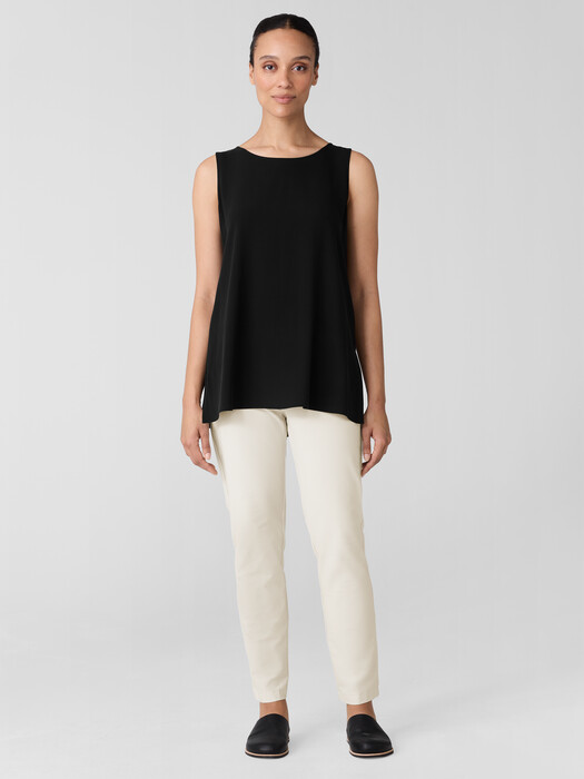 Washable Stretch Crepe Slim Pant