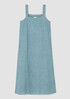 Washed Organic Linen Délavé Square Neck Dress
