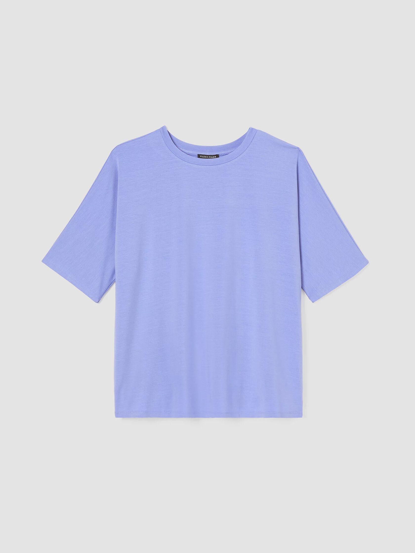 Stretch Jersey Knit Crew Neck Tee