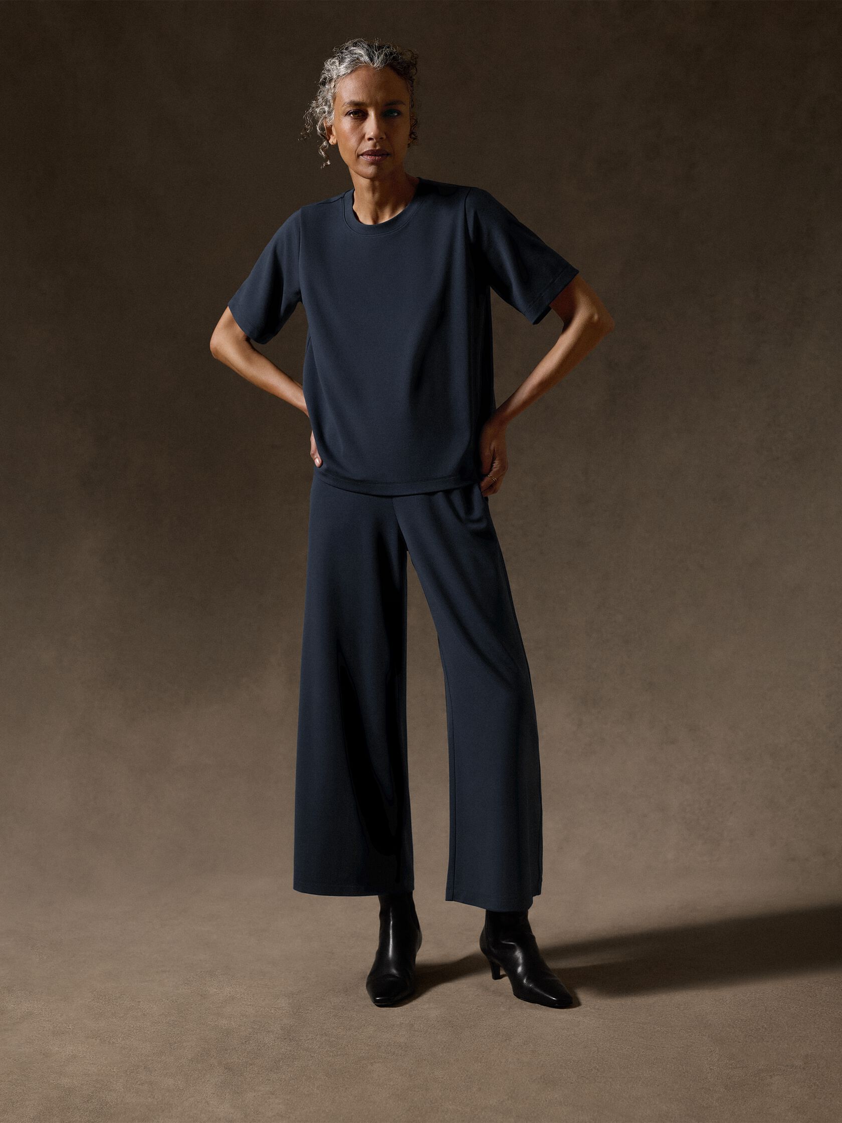 Extra-Fine Ponte Wide-Leg Pant