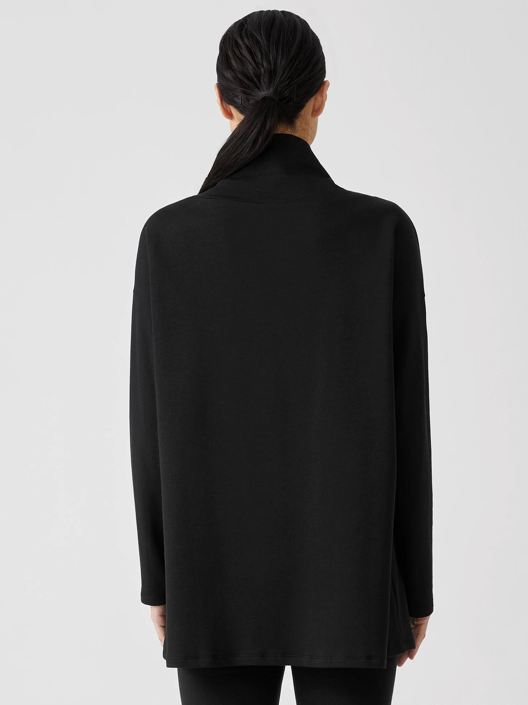 Cozy Brushed Terry Hug Funnel Neck Top