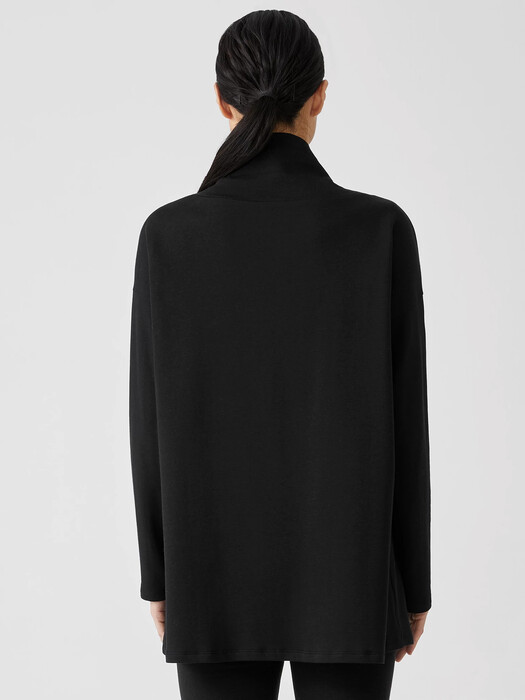 Cozy Brushed Terry Funnel Neck Top