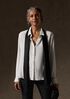 Silk Georgette Crepe Classic Collar Shirt