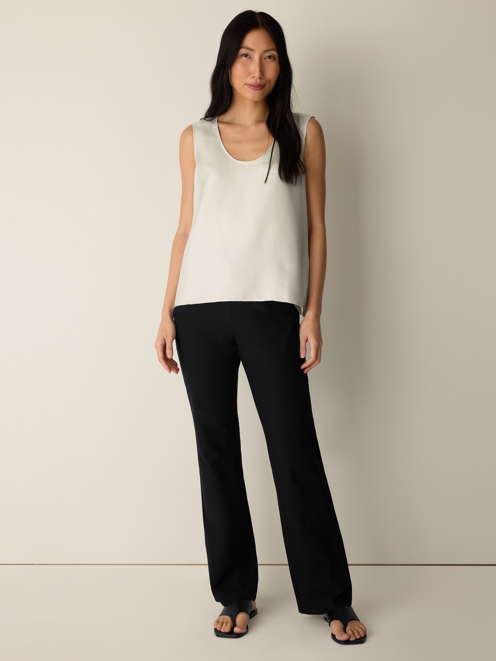 Washable Stretch Crepe Kick Pant
