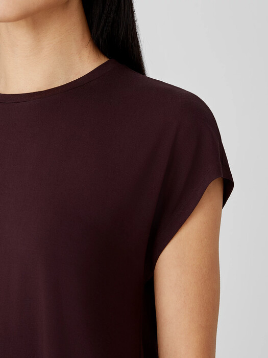 Fine Jersey Cap-Sleeve Dress | EILEEN FISHER Fine Jersey Cap-Sleeve Dress | EILEEN FISHER